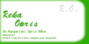 reka opris business card